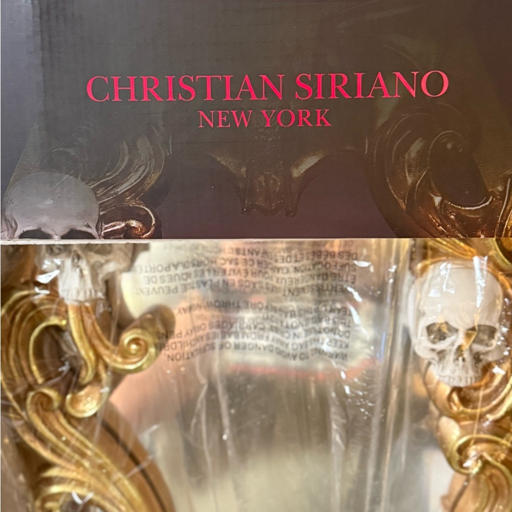 Christian Siriano Gold Skull Accent mirror